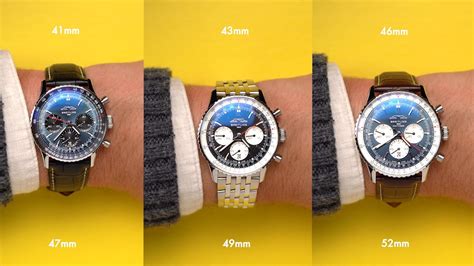 breitling navitimer sizes.